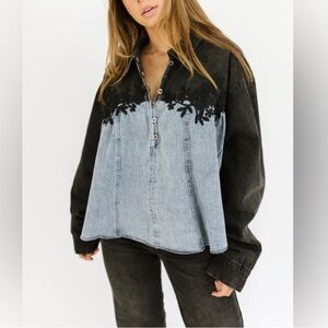 Bucketlist Silverado Denim Button Up Shirt M